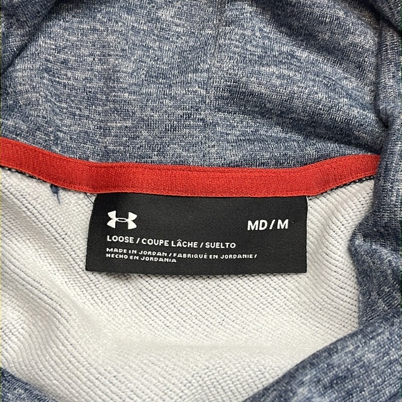 Under Armour Sweatshirt Top Womens Size Medium Blue Wrap Cowl Neck Pre Owned - Picture 14 of 14
